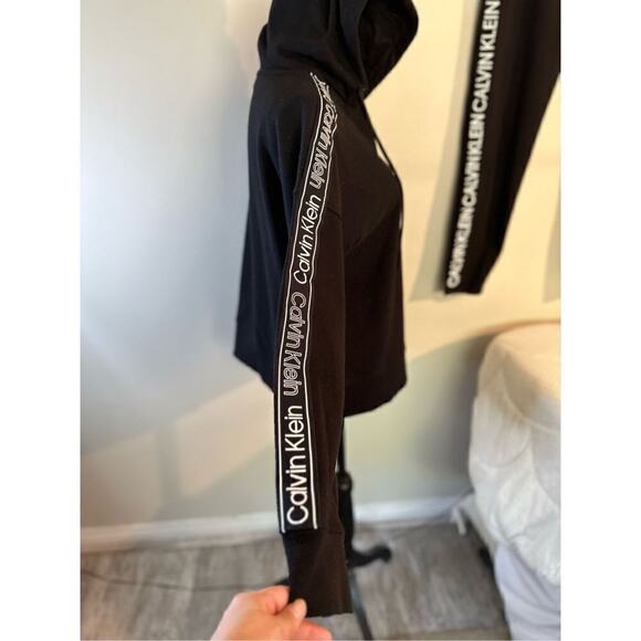 NWT Calvin Klein Womens Performance Pants Yoga Legging Logo Black White Large - Picture 11 of 14